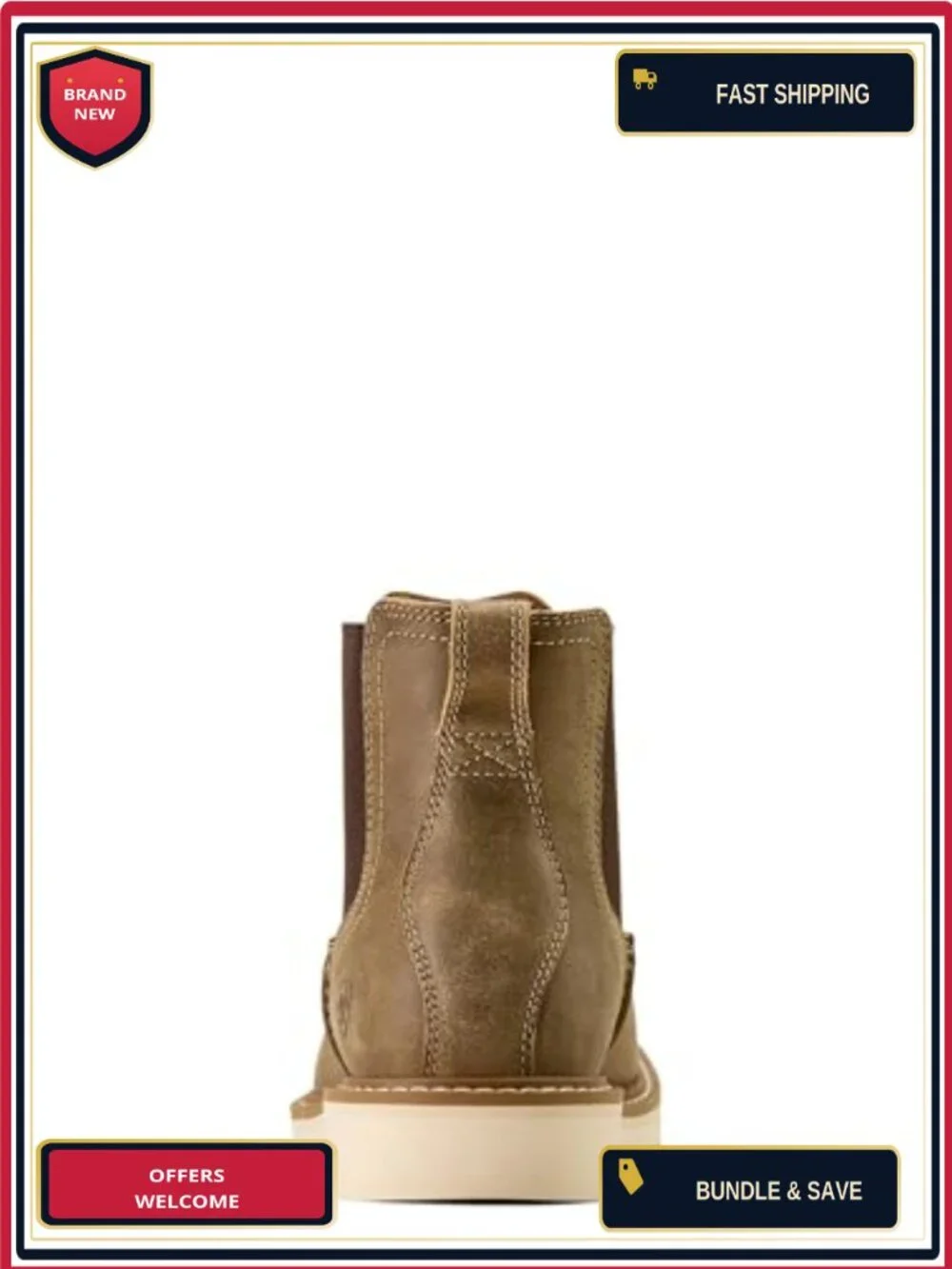 Women's Chelsea Boots Square Toe Pull-On Calf High Leather
